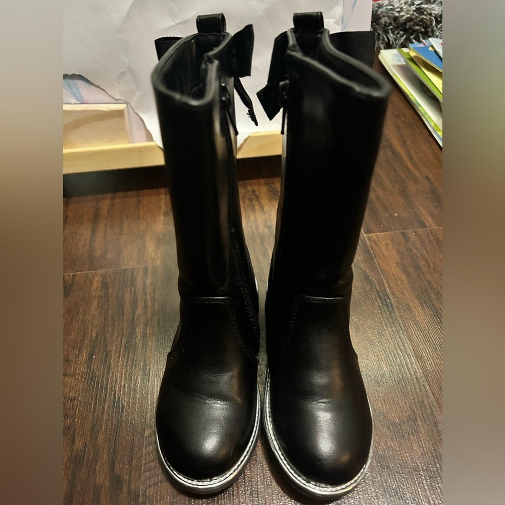 Olive and Eddie Toddler Girl Black Boots